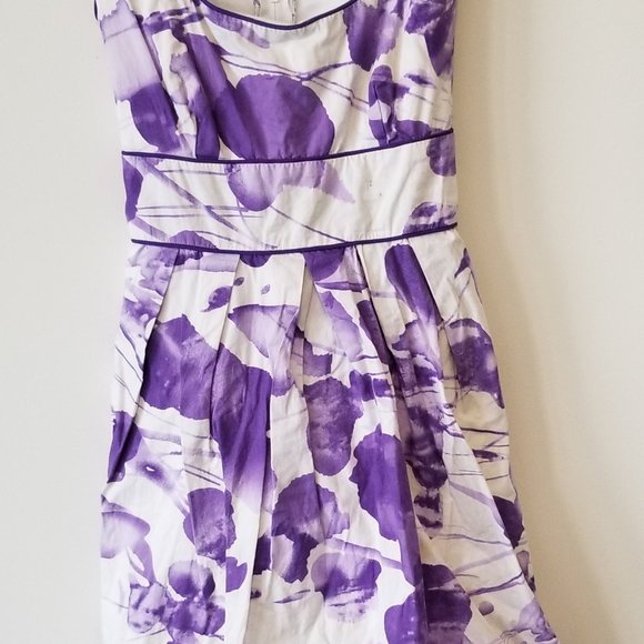 Suzy Shier Purple Flower-Pattern Dress - Picture 2 of 6